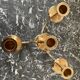 Golden brass candle holder