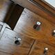 Large dutch oak apothecary cabinet / barber cabinet with enamel shields, 1900s