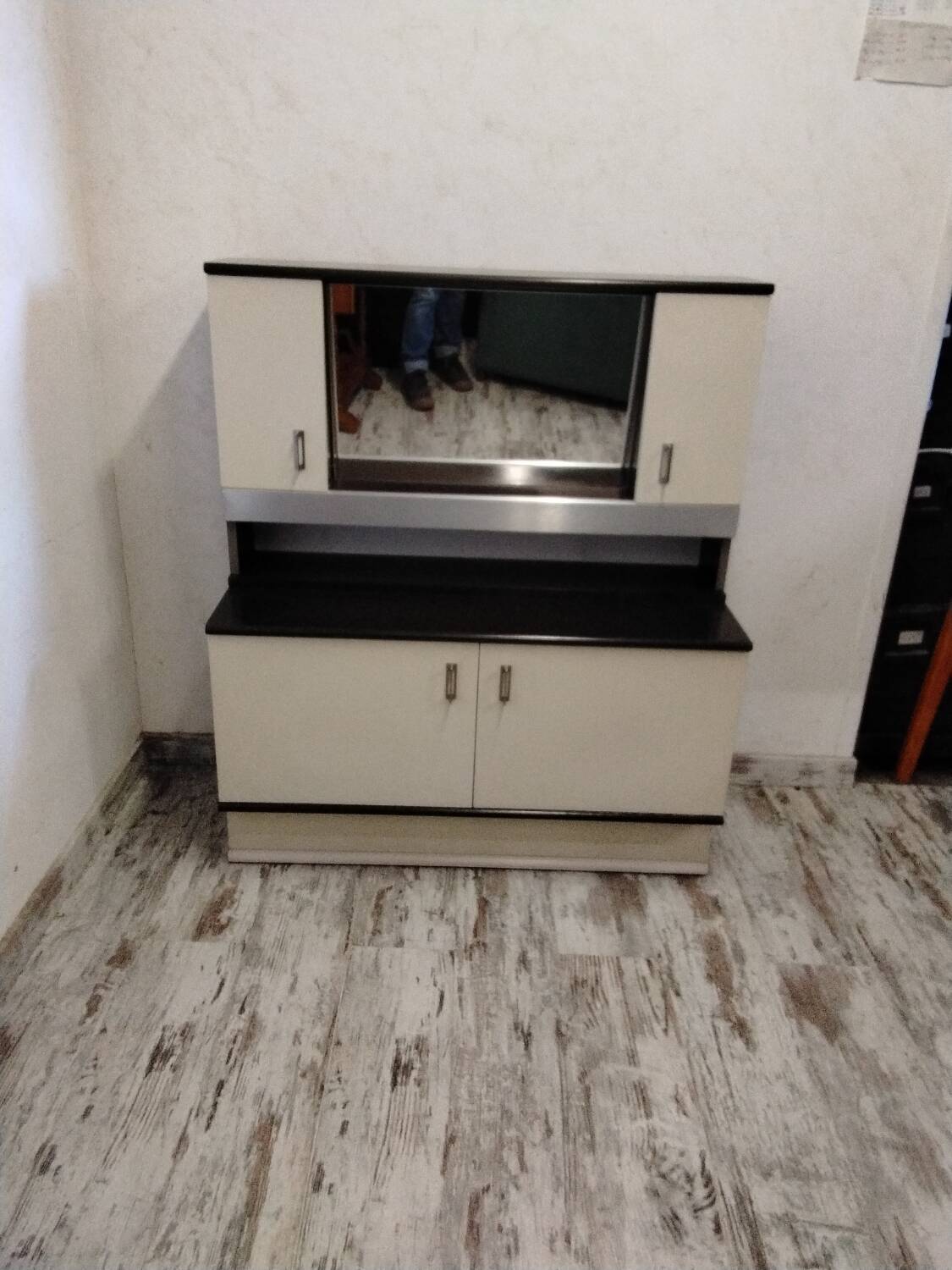 Bar cabinet / entrance furniture with a vintage 1970s mirror.