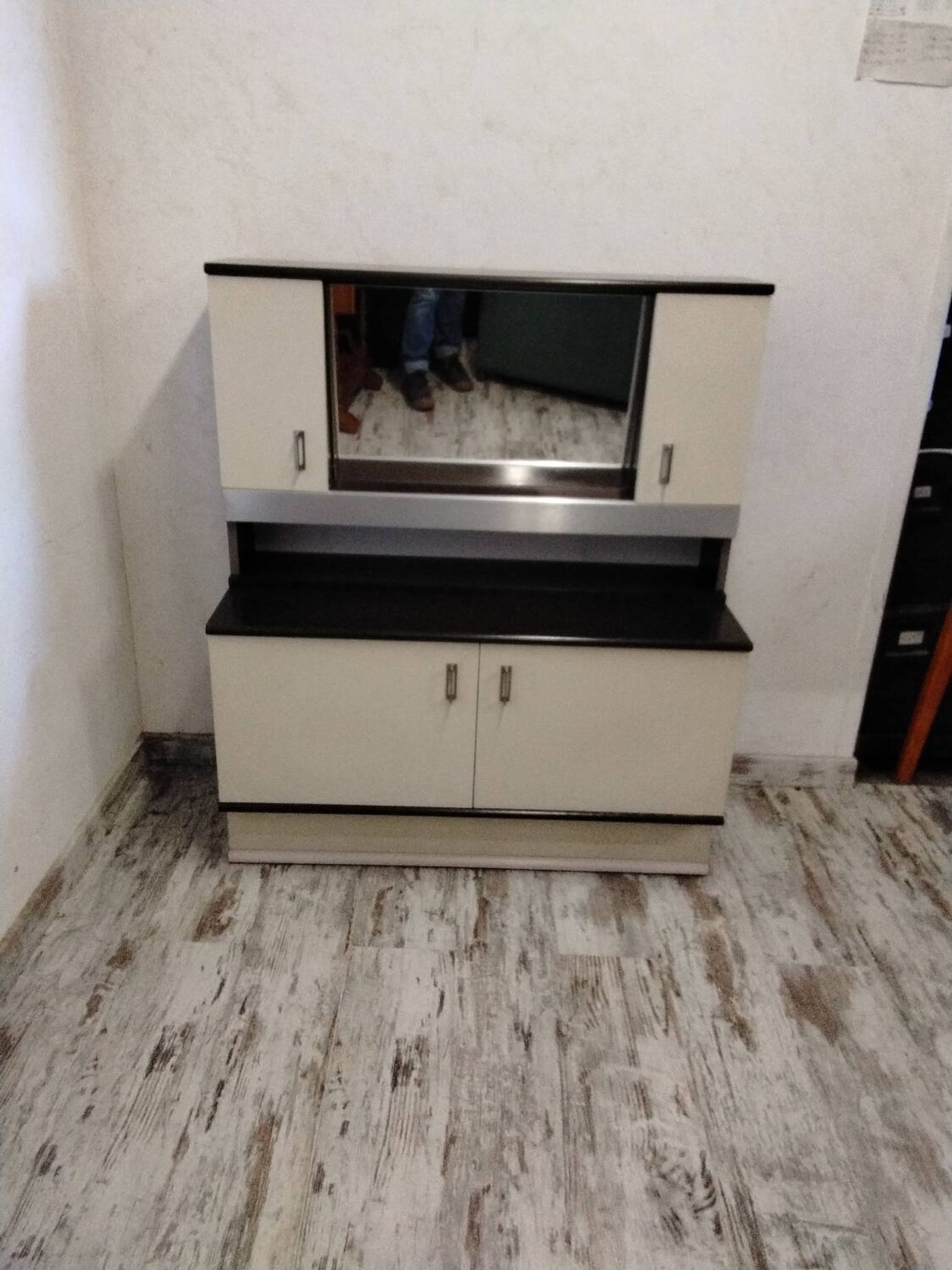 Bar cabinet / entrance furniture with a vintage 1970s mirror.