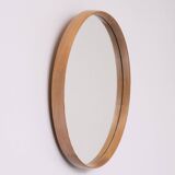 Miroir rond vintage en pin massif des années 1960, Hollande