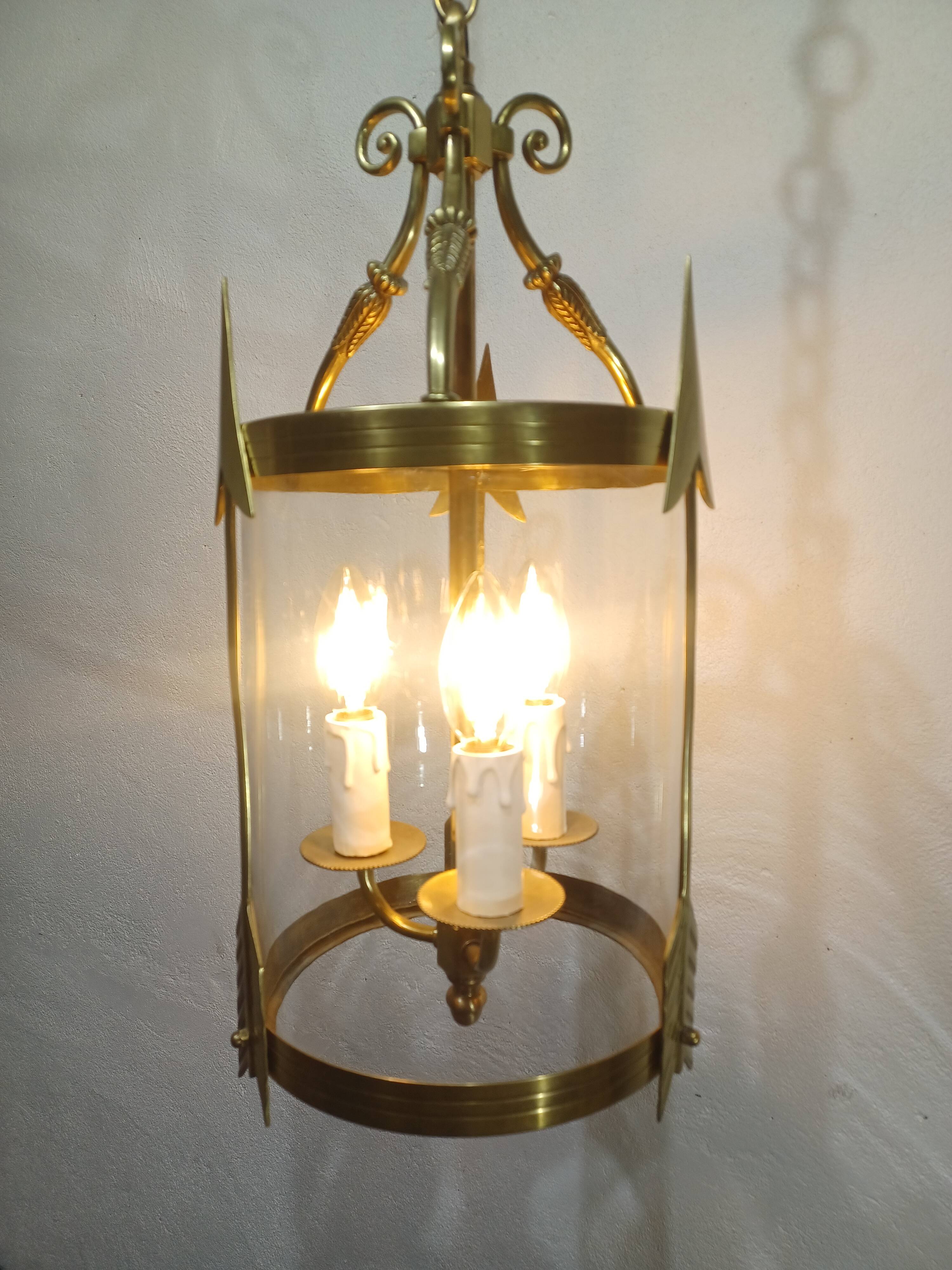 Empire Style 3-Light Bronze Lantern