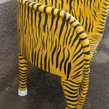 “Tiger” look wooden armchair