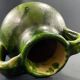 19th century green enamelled stoneware jug