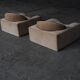 Pair of modernist lounge chairs, France 1970s