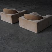 Pair of modernist lounge chairs, France 1970s