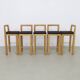 5x Bar Stool in Massive Wood by Göhring