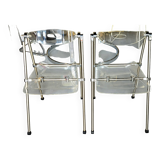 Lot de 2 Chaises pliantes modernes en plexiglas Giancarlo Piretti - EDA Concept