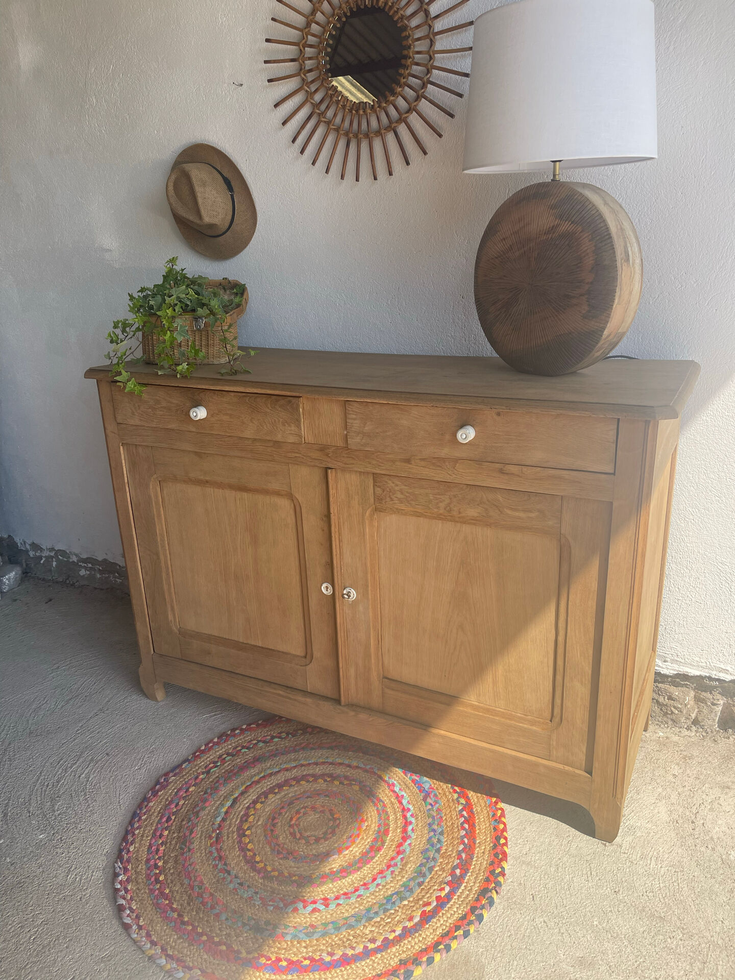 Chic rustic wooden buffet