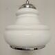 Space age pendant lamp in white opaline from the 70s