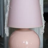 Pink ceramic ball lamp