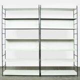 Industrial metal roomdivider / bookcases / bookshelves, 1960s Netherlands
