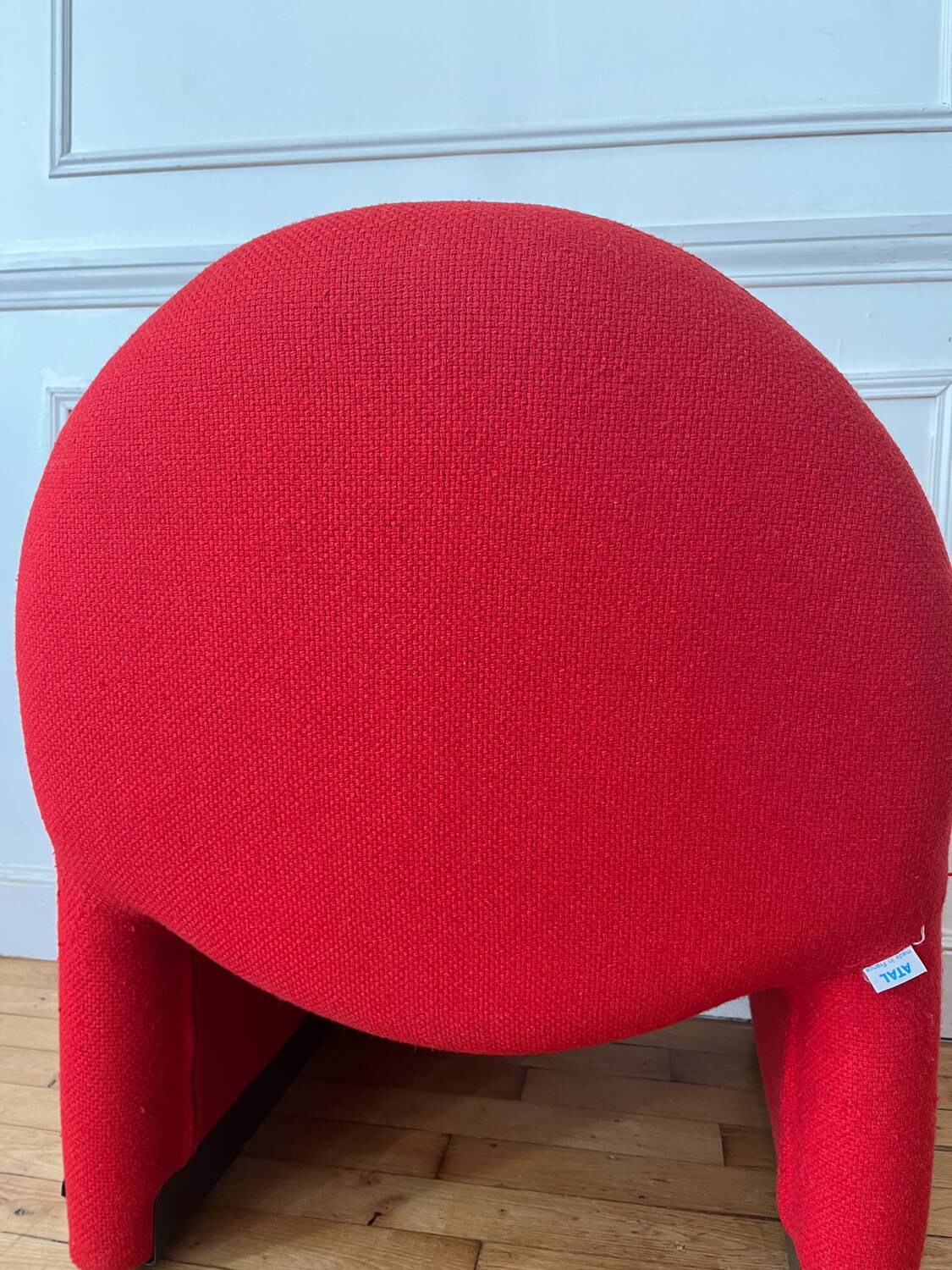 Vintage wool fireside chair