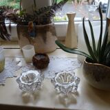 Crystal candlestick duo