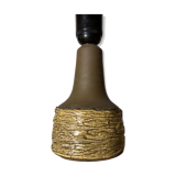 60s danish vintage desk light - mid century scandinavian table lamp - brown ceramic pottery lamp