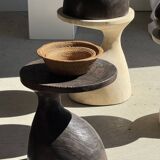 Sexy Neck - Solid wood (monoxyle) brown side table