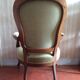 Fauteuil cabriolet velours vert amande