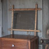 Bamboo imitation wood mirror, antique mirror, hanging mirror