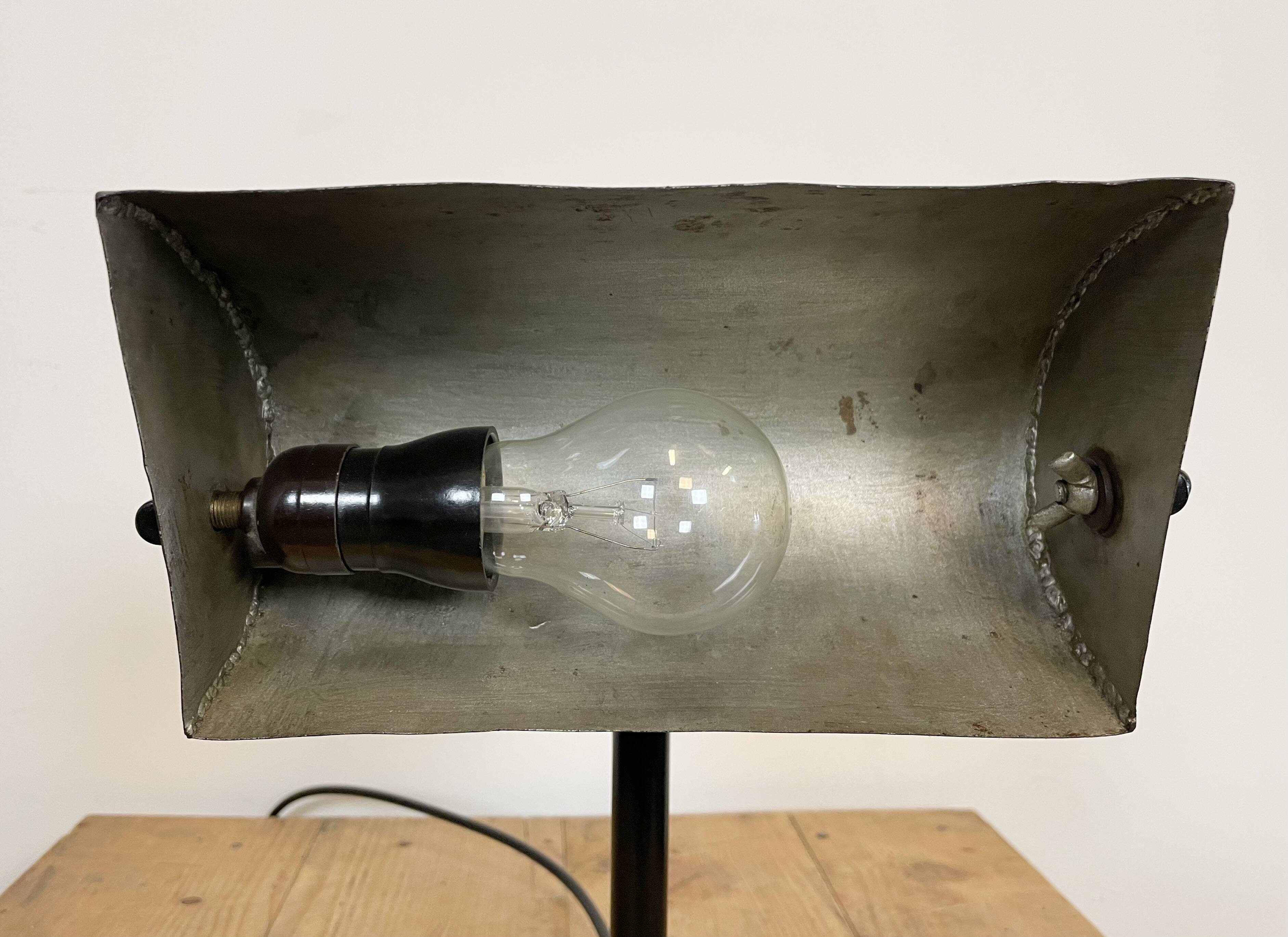 Vintage Black Bankers Desk Lamp, 1950s