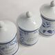 Set of three longchamp earthenware pharmacy jars