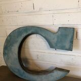 Blue sign letter "C"