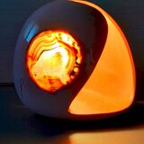 Ceramic lamp, agate slice 1970