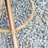 Rattan and bamboo plant holder from the 50s