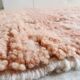 Large Berber rug Beni Ouarain ochre mottled wool