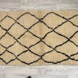 Handmade wool Berber rug 153 x 91 CM