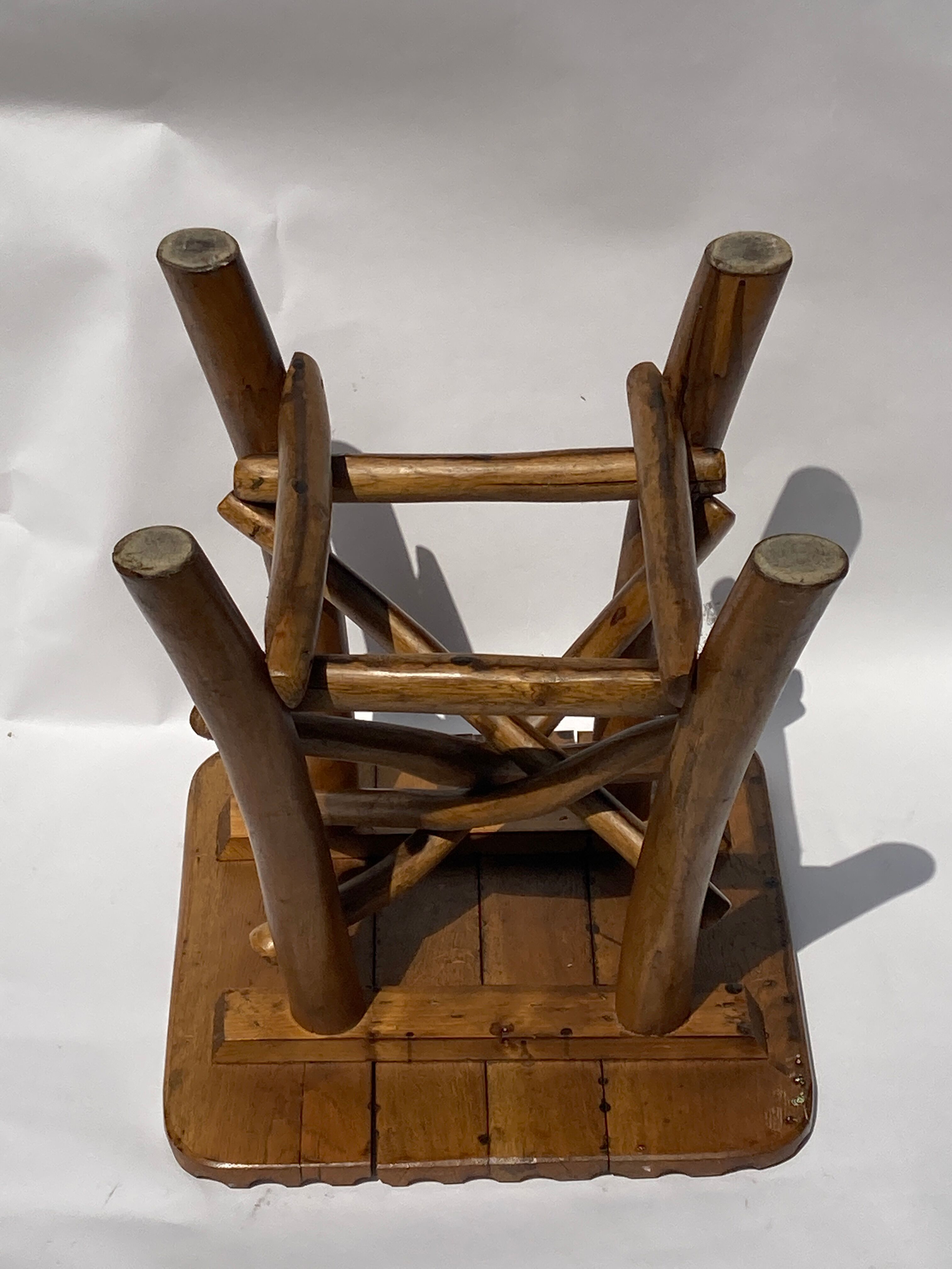 Brutalist Wabi Sabi organic tree stool or hocker