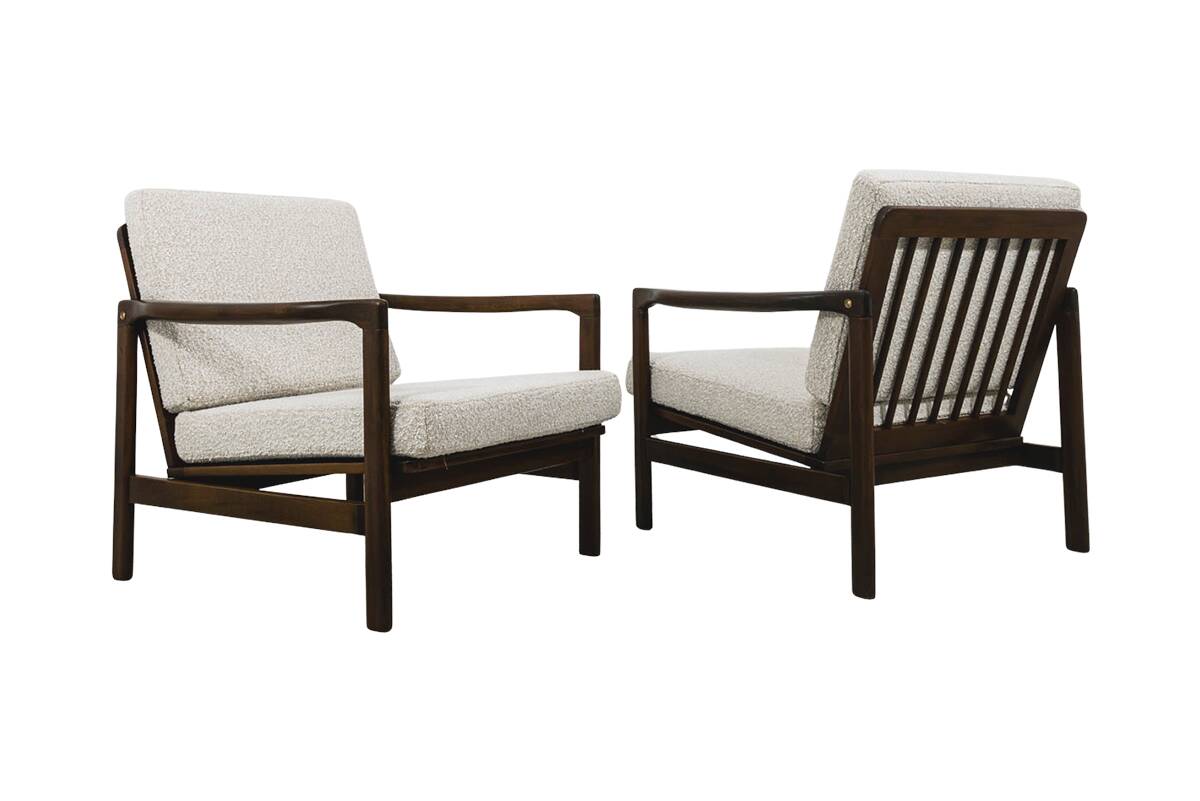 Mid Century Modern Armchairs By Zenon Bączyk, 1960's, Set Of 2