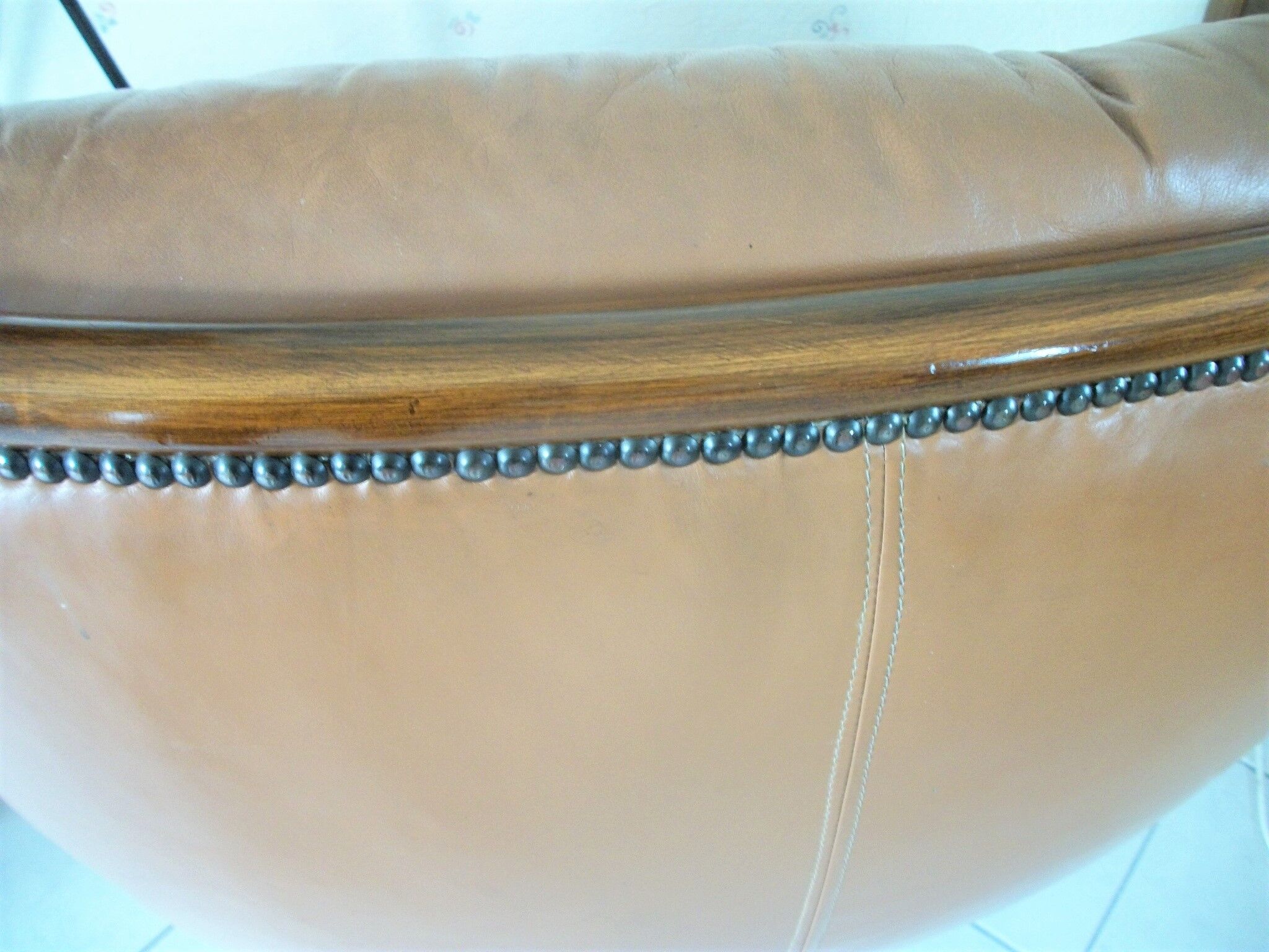 Pair of leather armchairs