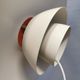 Older ph 4/3 hanging lamp, in white, with original orange suspension disk.