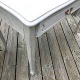 Vintage wood and brass desk