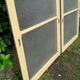 Pair of antique translucent glass sliding doors