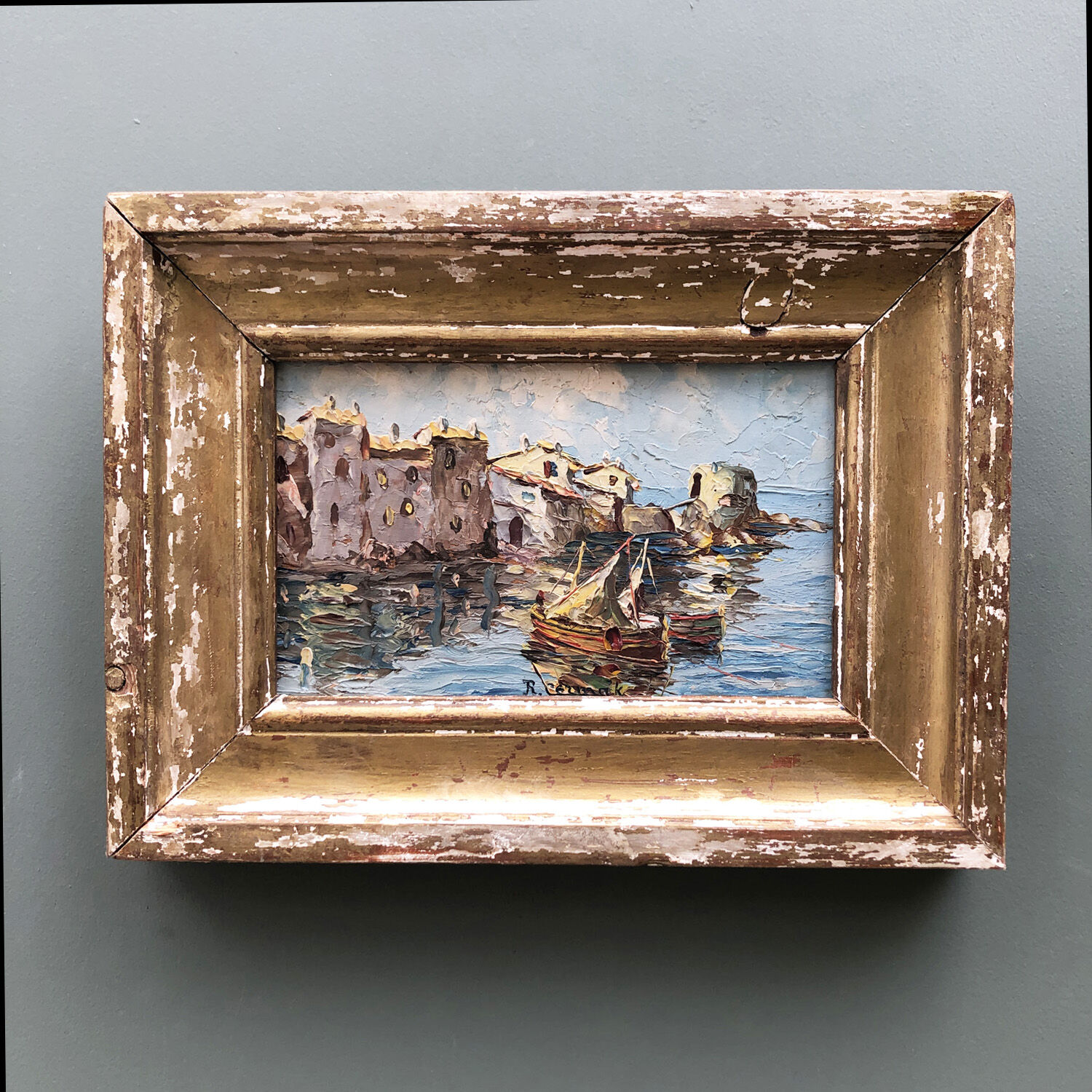 Tableau "Retour au port de St Tropez 1930"