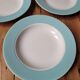Set of 3 turquoise soup plates L'Amandinoise