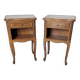 Pair of Louis XV style oak bedside tables