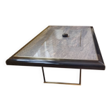 Transformable coffee table in marble and brass – fedam – italian design