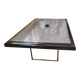 Transformable coffee table in marble and brass – fedam – italian design