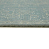 Hand-knotted persian antique 1970s 272 cm x 364 cm blue wool carpet
