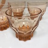 Orange pitcher and 4 rosaline glasses