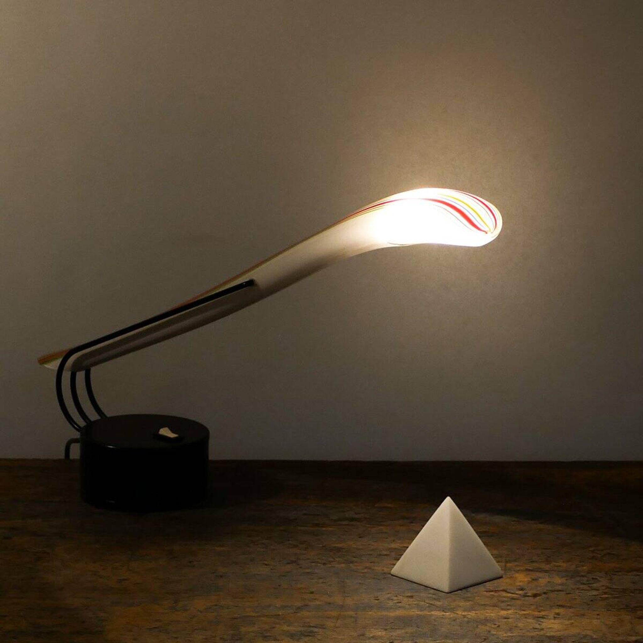 Cobra table lamp in Murano glass by Lino Tagliapietra for Effetre, Italy, 1980s