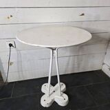 Table de jardin en fer et pied en fonte
