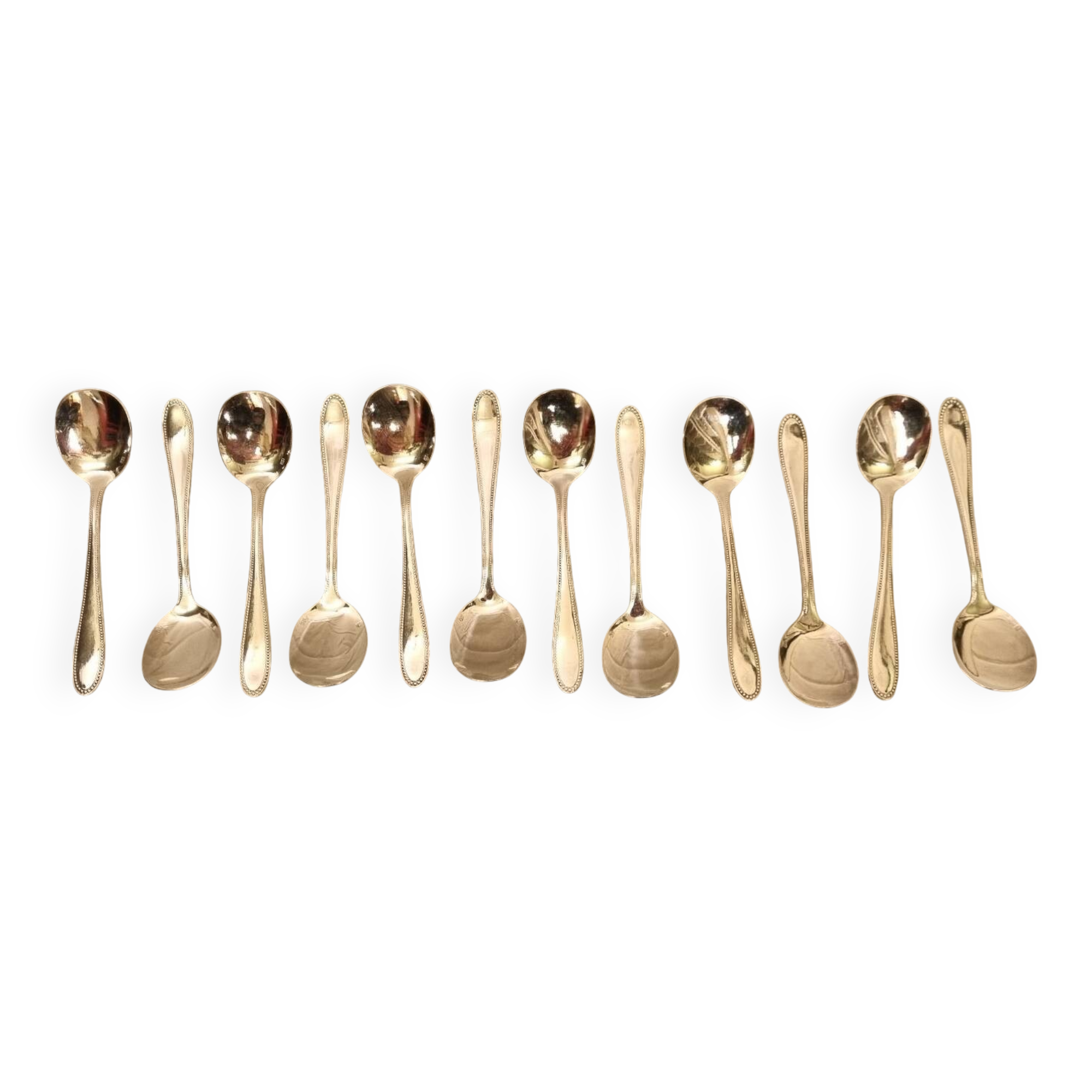 12 sorbet spoons, pearls