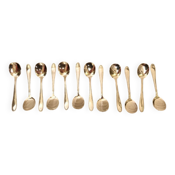 12 sorbet spoons, pearls