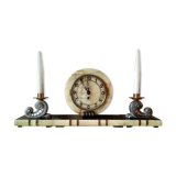 Set of 2 candlestick sleeplights and art deco table clock 1