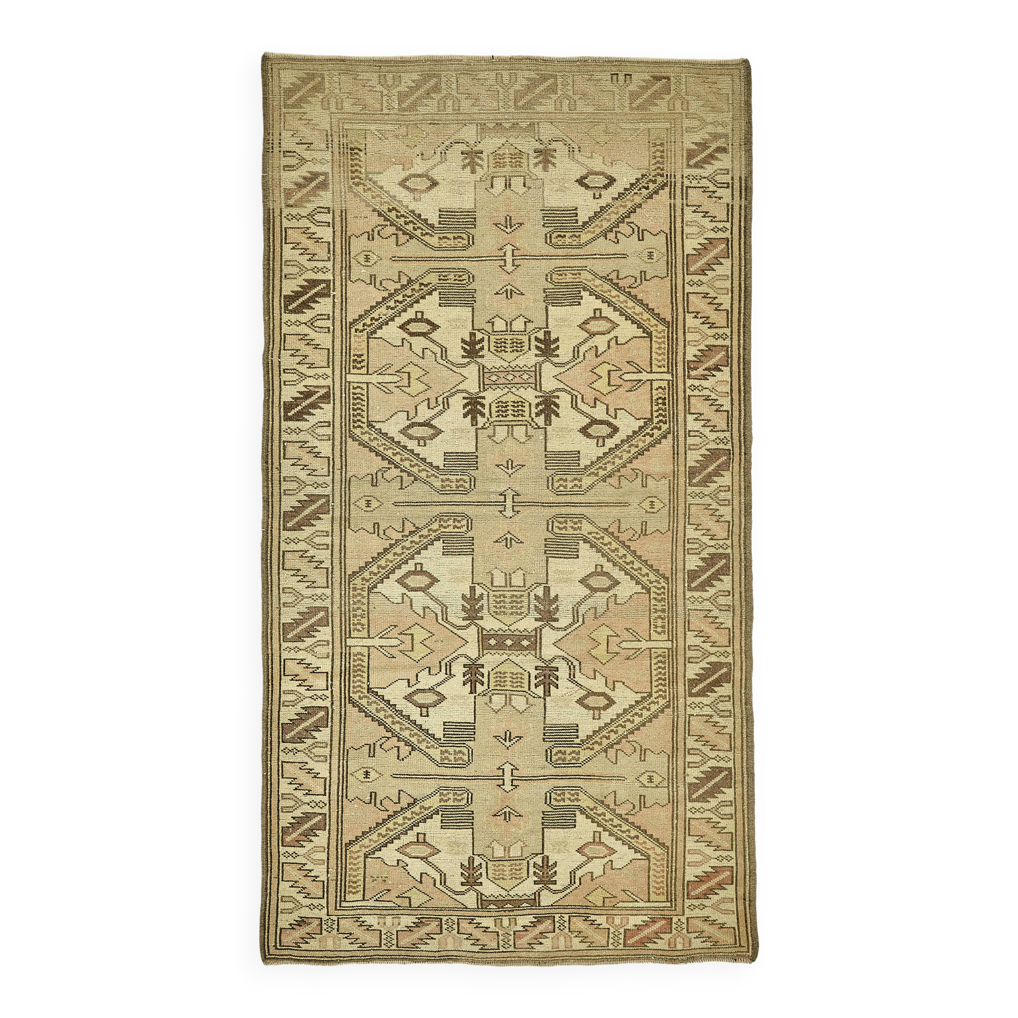 Turkish Vintage Anatolian Rug 107 cm x 190 cm