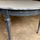 Louis XVI style extendable table in grey painted wood