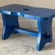 Vintage stool blue electric
